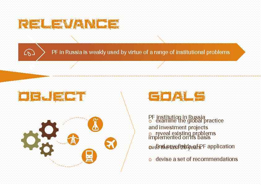 Relevance Russia aspires to Need for extensive PF globally is the most PF in