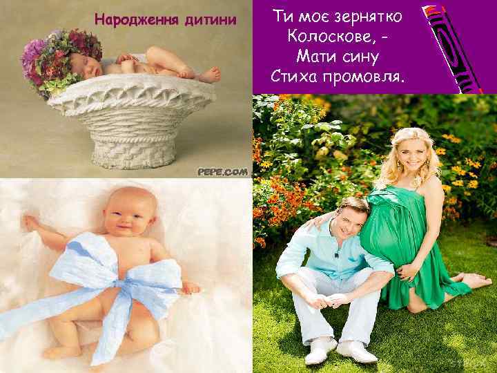 Ти моє зернятко Колоскове, Мати сину Стиха промовля. 