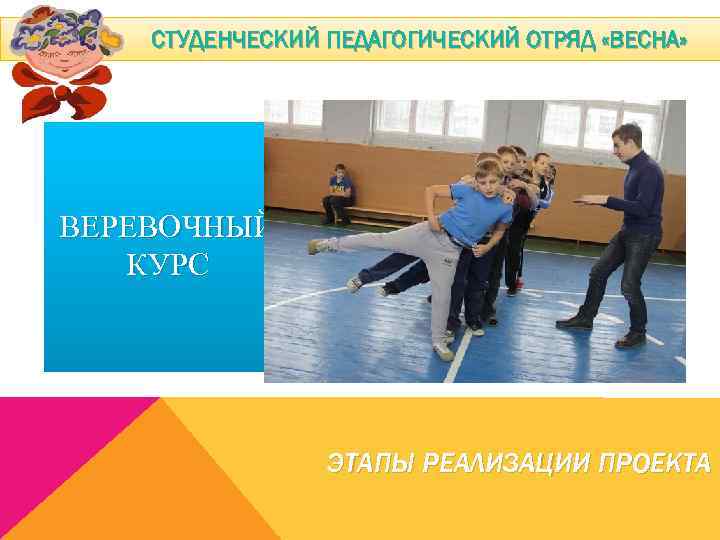 СТУДЕНЧЕСКИЙ ПЕДАГОГИЧЕСКИЙ ОТРЯД «ВЕСНА» ВЕРЕВОЧНЫЙ КУРС ЭТАПЫ РЕАЛИЗАЦИИ ПРОЕКТА 