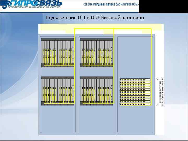 Подключение OLT к ODF Высокой плотности 