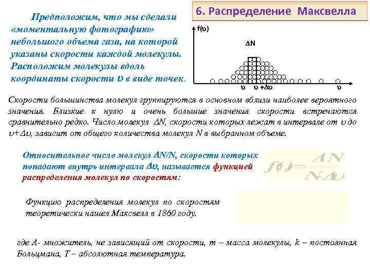 Предположим, что мы сделали «моментальную фотографию» небольшого объема газа, на которой указаны скорости каждой
