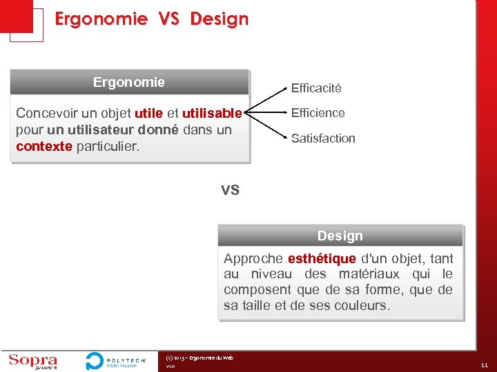 Ergonomie VS Design Ergonomie Efficacité Concevoir un objet utile et utilisable pour un utilisateur