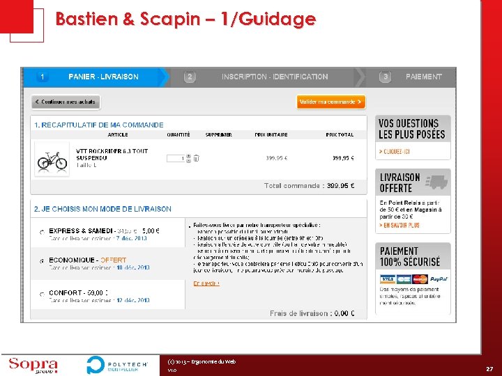 Bastien & Scapin – 1/Guidage (c) 2013 – Ergonomie du Web v 1. 0