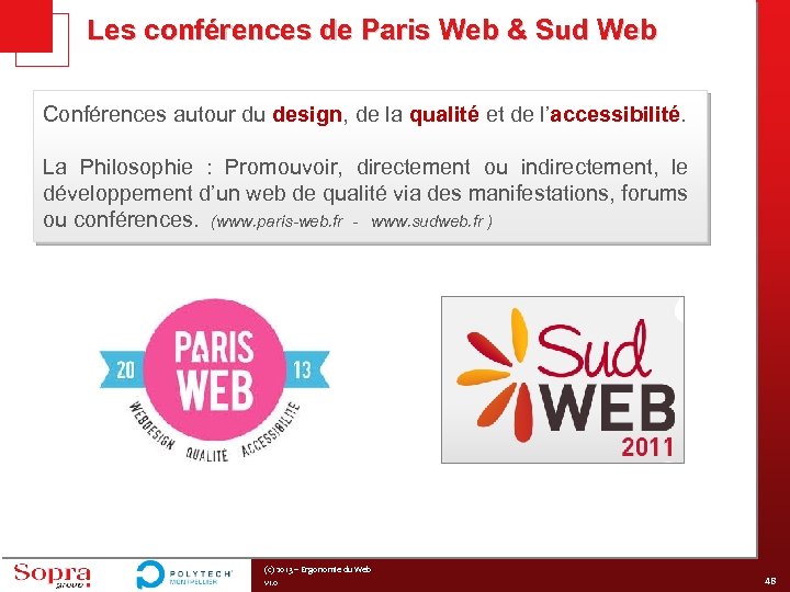 Les conférences de Paris Web & Sud Web Conférences autour du design, de la
