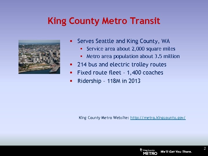 King County Metro Transit § Serves Seattle and King County, WA § Service area