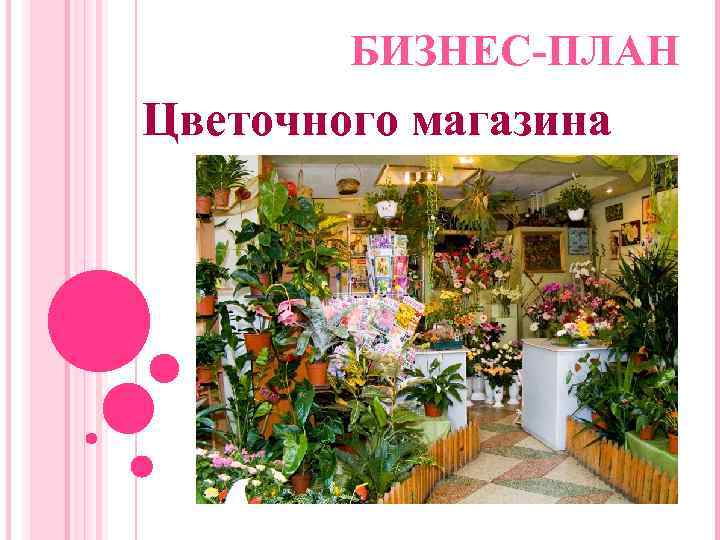БИЗНЕС-ПЛАН Цветочного магазина 