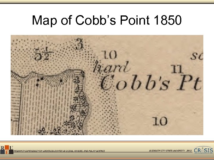 Map of Cobb’s Point 1850 