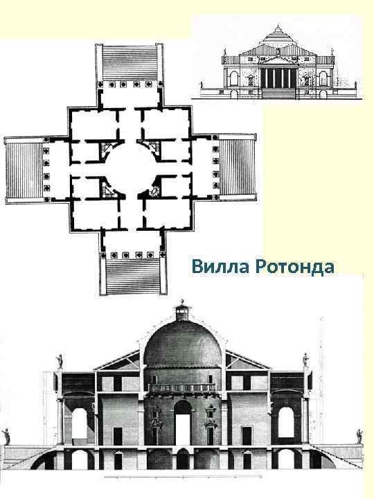 Чертеж вилла ротонда