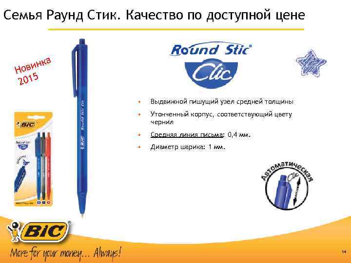 Семья Раунд Стик. Качество по доступной цене а к вин Но 2015 • Выдвижной