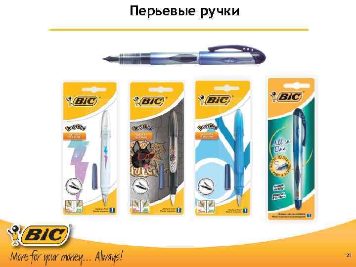 Перьевые ручки 20 