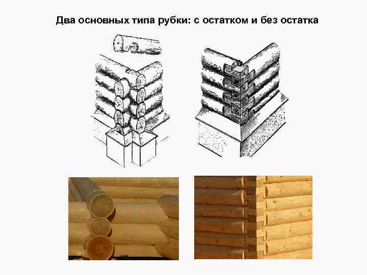 Два основных типа рубки: с остатком и без остатка 