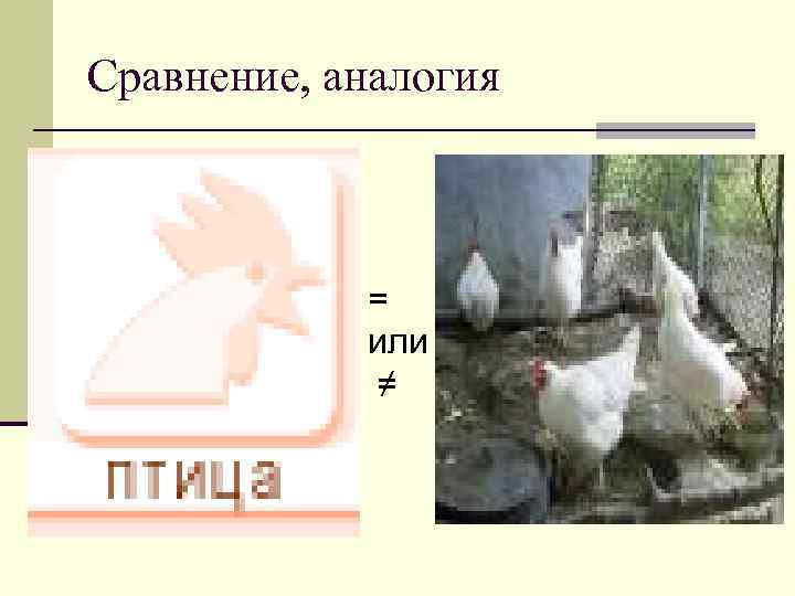 Сравнение, аналогия = или ≠ 