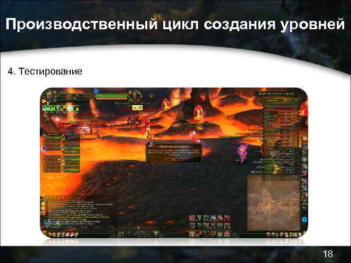 Производственный цикл создания уровней 4. Тестирование 18 