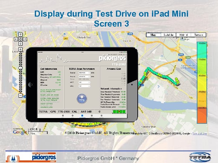 Display during Test Drive on i. Pad Mini Screen 3 Piciorgros Gmb. H *