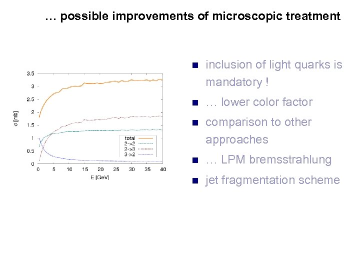 … possible improvements of microscopic treatment n inclusion of light quarks is mandatory !