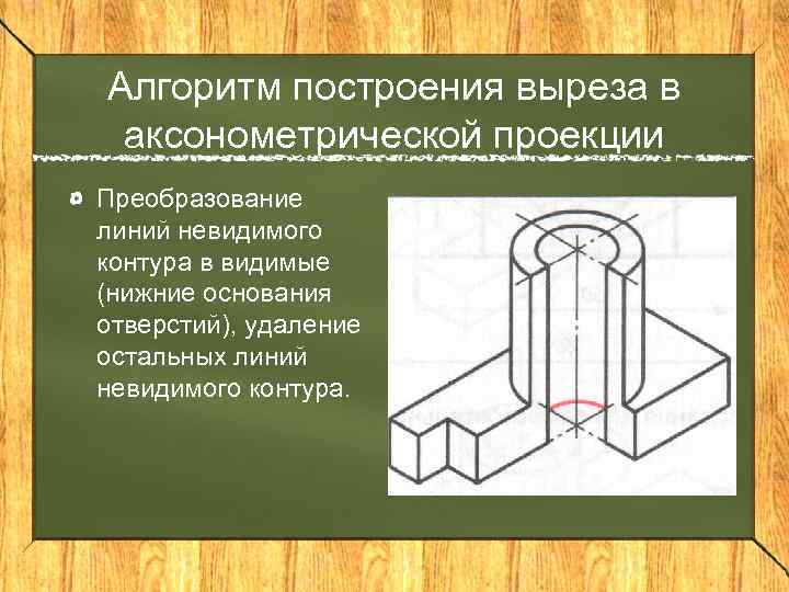 Для изображения линий невидимого контура предмета применяют