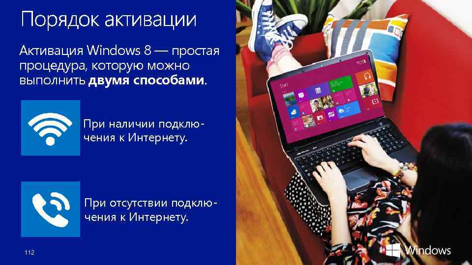 Активация Windows 8 — простая процедура, которую можно выполнить двумя способами. При наличии подключения