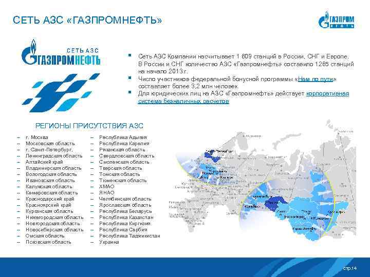 Карта азс газпромнефть условия