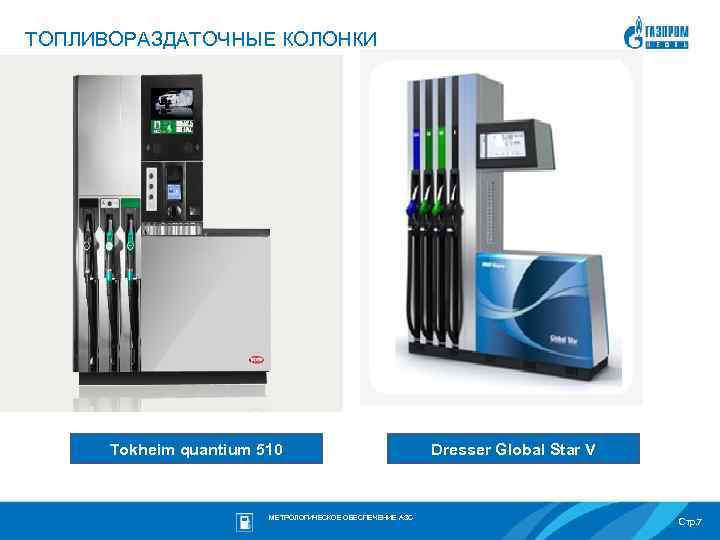 ТОПЛИВОРАЗДАТОЧНЫЕ КОЛОНКИ Tokheim quantium 510 МЕТРОЛОГИЧЕСКОЕ ОБЕСПЕЧЕНИЕ АЗС Dresser Global Star V Стр. 7