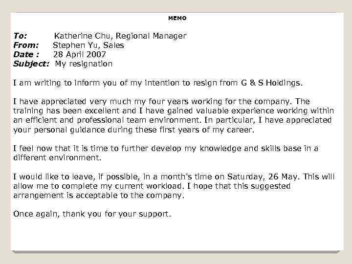 MEMO To: Katherine Chu, Regional Manager From: Stephen Yu, Sales Date : 28 April