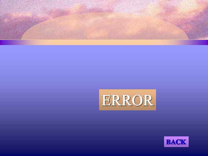 ERROR BACK 