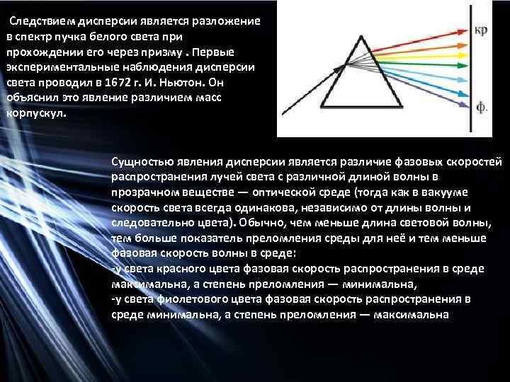 Оптическая схема для наблюдения дисперсии света в стекле изображена на рисунке параллельный пучок