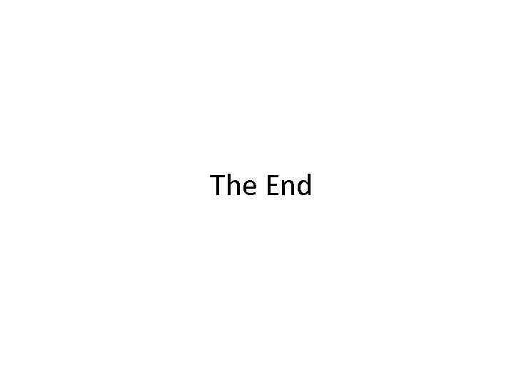 The End 