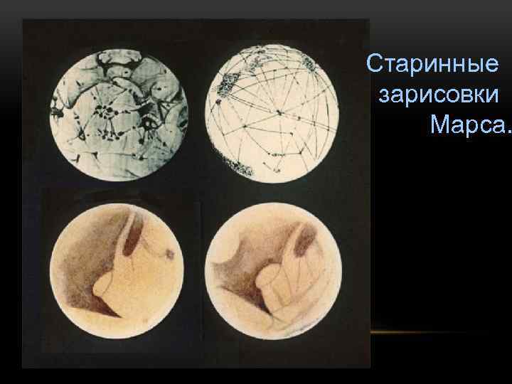 Старинные зарисовки Марса. 