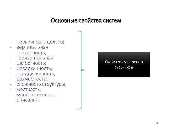 Основные свойства систем - первичность целого; - вертикальная целостность; - горизонтальная целостность; - иерархичность;