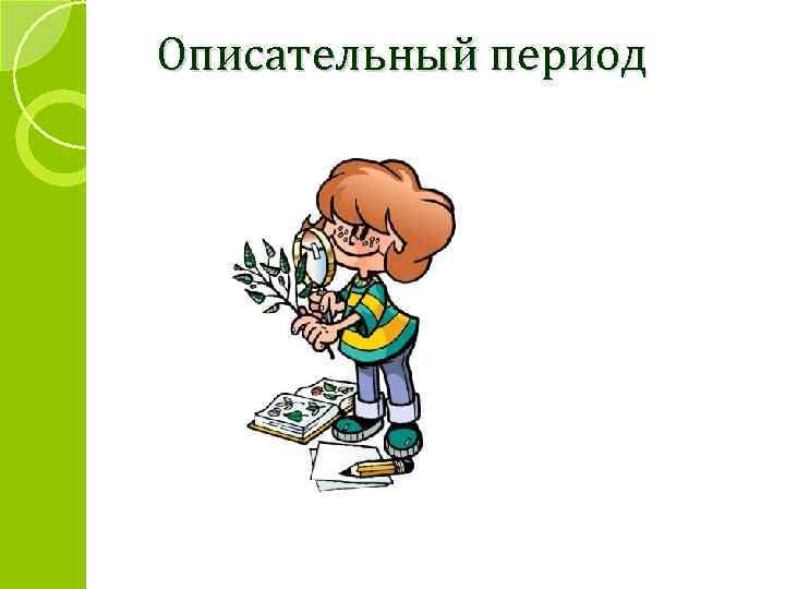 Описательный период 
