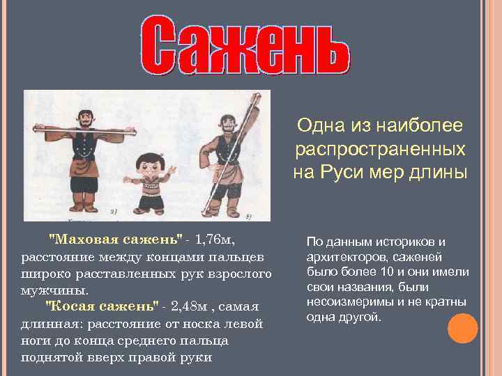 Одна из наиболее распространенных на Руси мер длины 