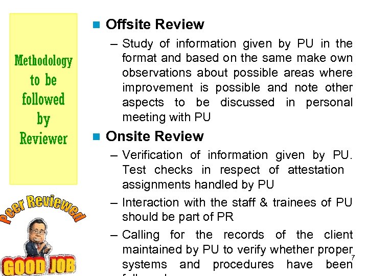 n – Study of information given by PU in the format and based on