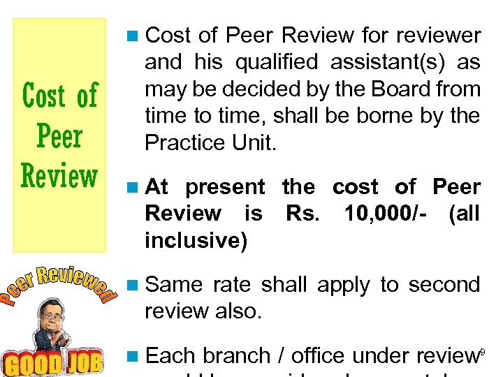 n Cost of Peer Review for reviewer Cost of Peer Review and his qualified