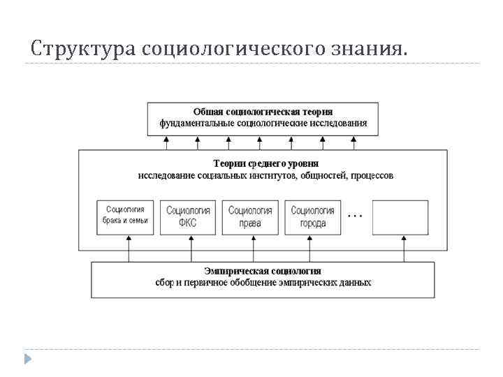 Структура социологического знания. 