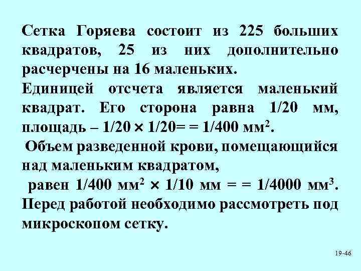 Сетка Горяева состоит из 225 больших квадратов, 25 из них дополнительно расчерчены на 16