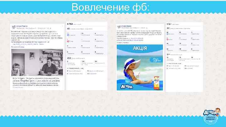 Вовлечение фб: 