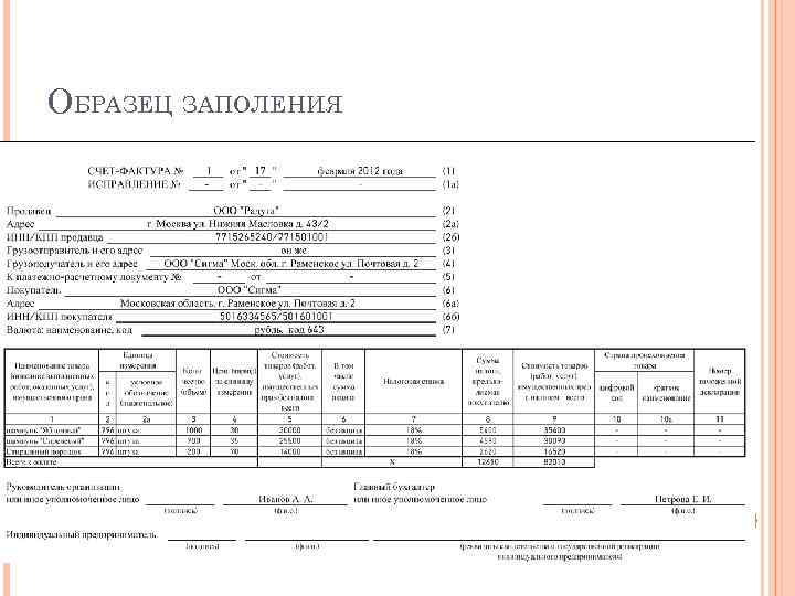 ОБРАЗЕЦ ЗАПОЛЕНИЯ 