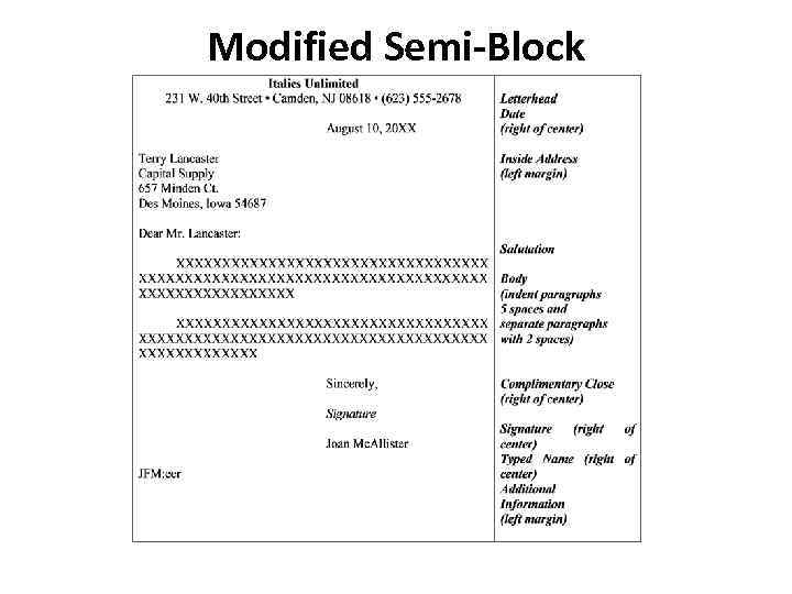 Modified Semi-Block 