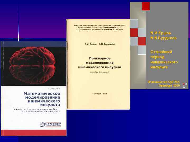 В. И. Ершов В. В. Бурдаков Острейший период ишемического инсульта Издательство Ор. ГМА Оренбург