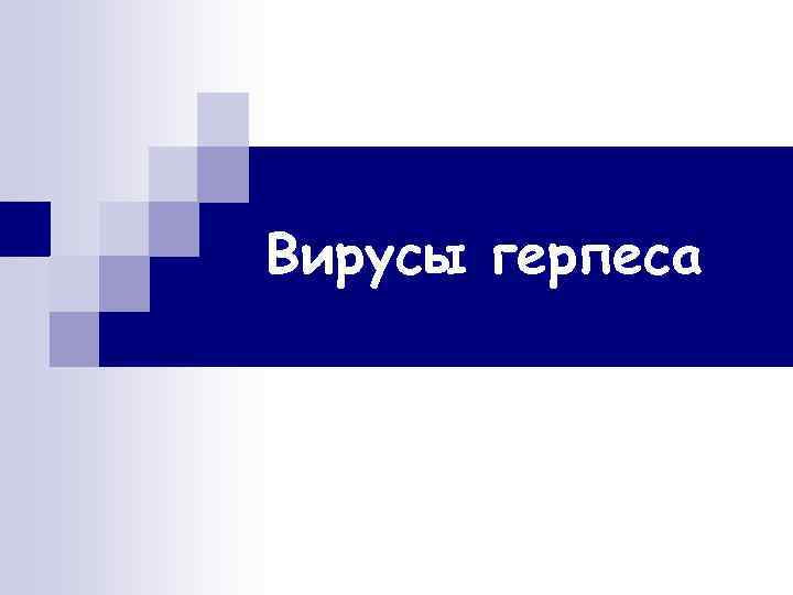 Вирусы герпеса 