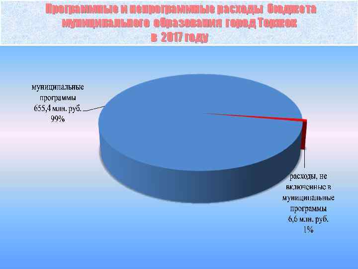 Программные и непрограммные расходы бюджета муниципального образования город Торжок в 2017 году 