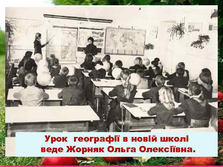Урок географії в новій школі веде Жорняк Ольга Олексіївна. 