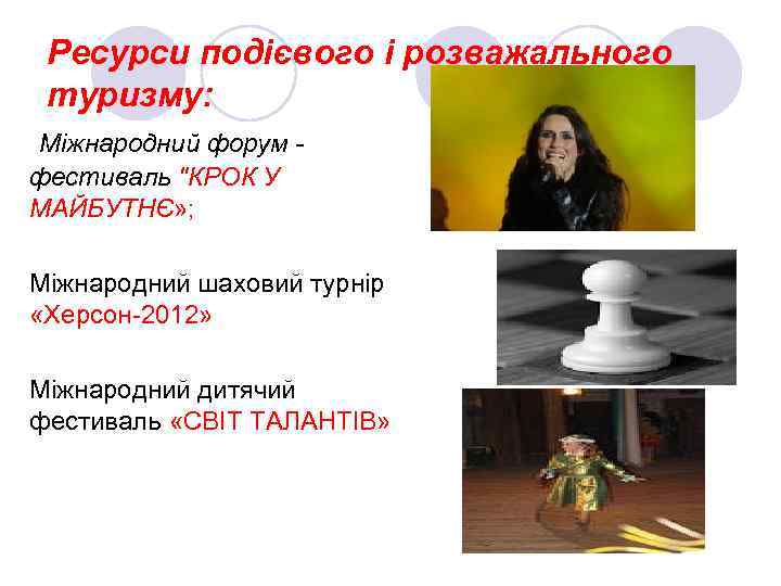 Ресурси подієвого і розважального туризму: Міжнародний форум фестиваль 