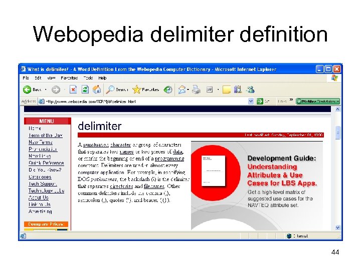 Webopedia delimiter definition 44 