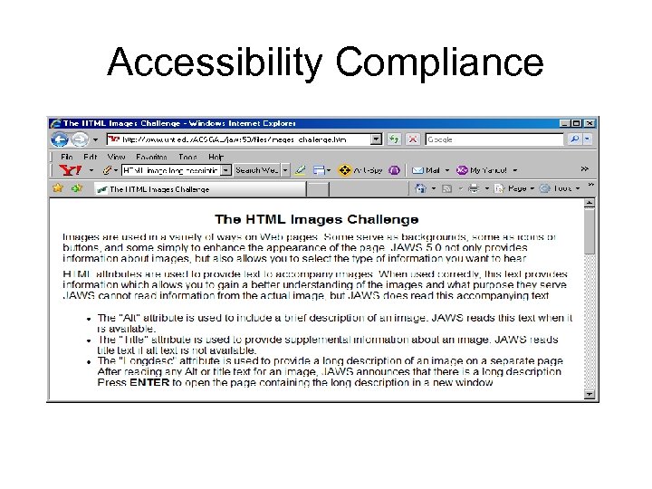 Accessibility Compliance 