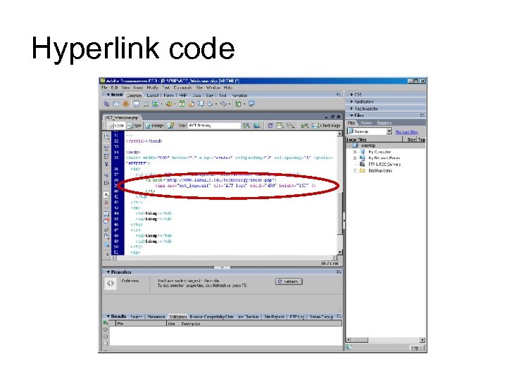 Hyperlink code 