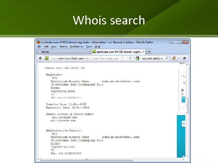 Whois search 