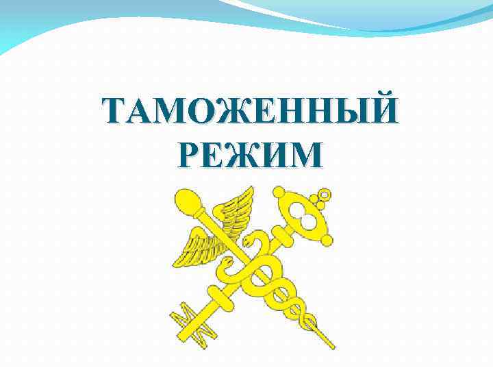ТАМОЖЕННЫЙ РЕЖИМ 