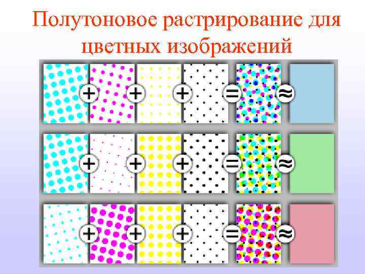 Полутоновое растрирование для цветных изображений 