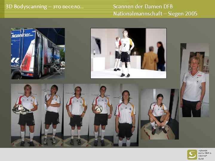 3 D Bodyscanning – это весело… Scannen der Damen DFB Nationalmannschaft – Siegen 2005
